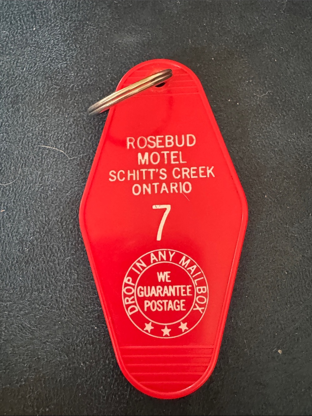 Rosebud Motel Schitt's Creek Ontario Red Key Tag
